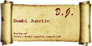 Dombi Jusztin névjegykártya